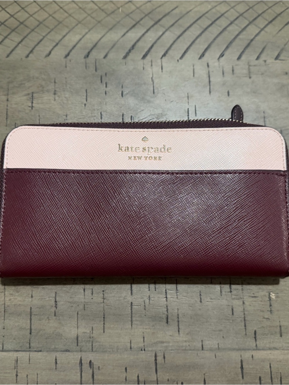 kate spade Two-Tone Wine and Blush Crossbody with Matching Wallet - Picture 6 of 10